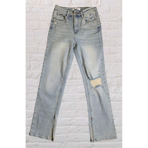 Judy Blue Women’s Size 5/27 Light Wash Bootcut Jeans Split Hem Stretch Denim - Picture 1 of 8